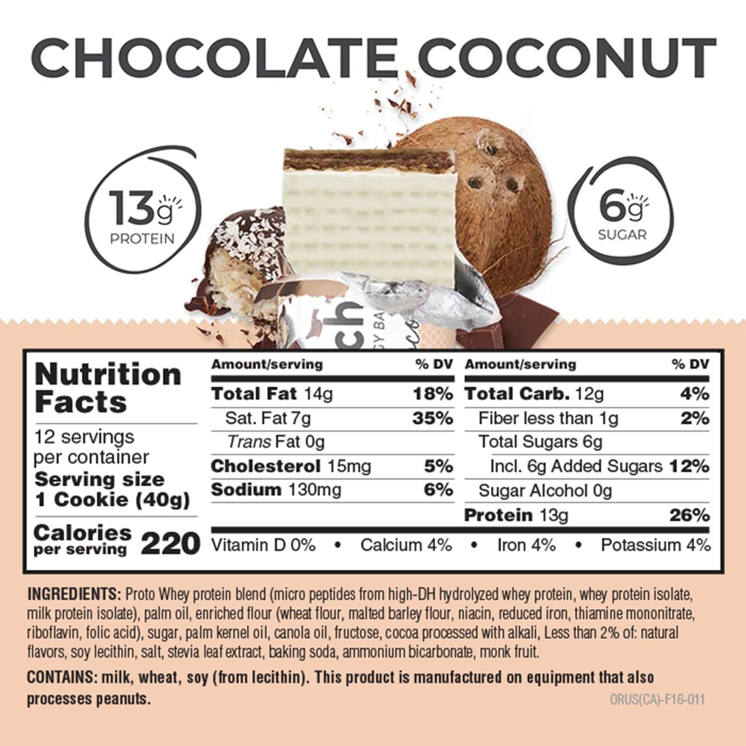 image:imagePower Crunch Cinnamon Bars 14oz 12 CountChocolate Coconut