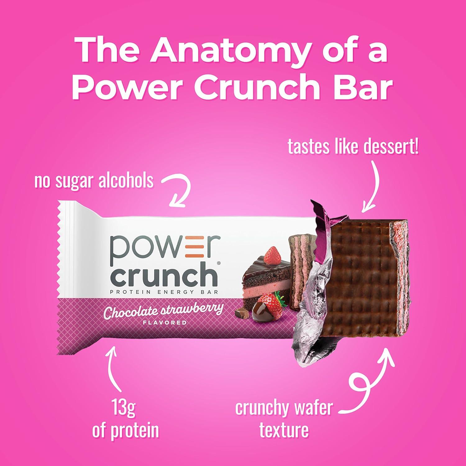 image:imagePower Crunch Cinnamon Bars 14oz 12 CountChocolate Strawberry