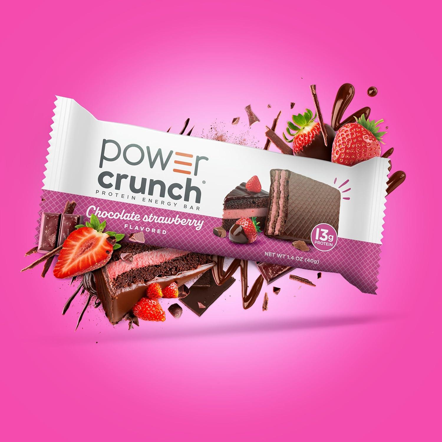 image:imagePower Crunch Cinnamon Bars 14oz 12 CountChocolate Strawberry