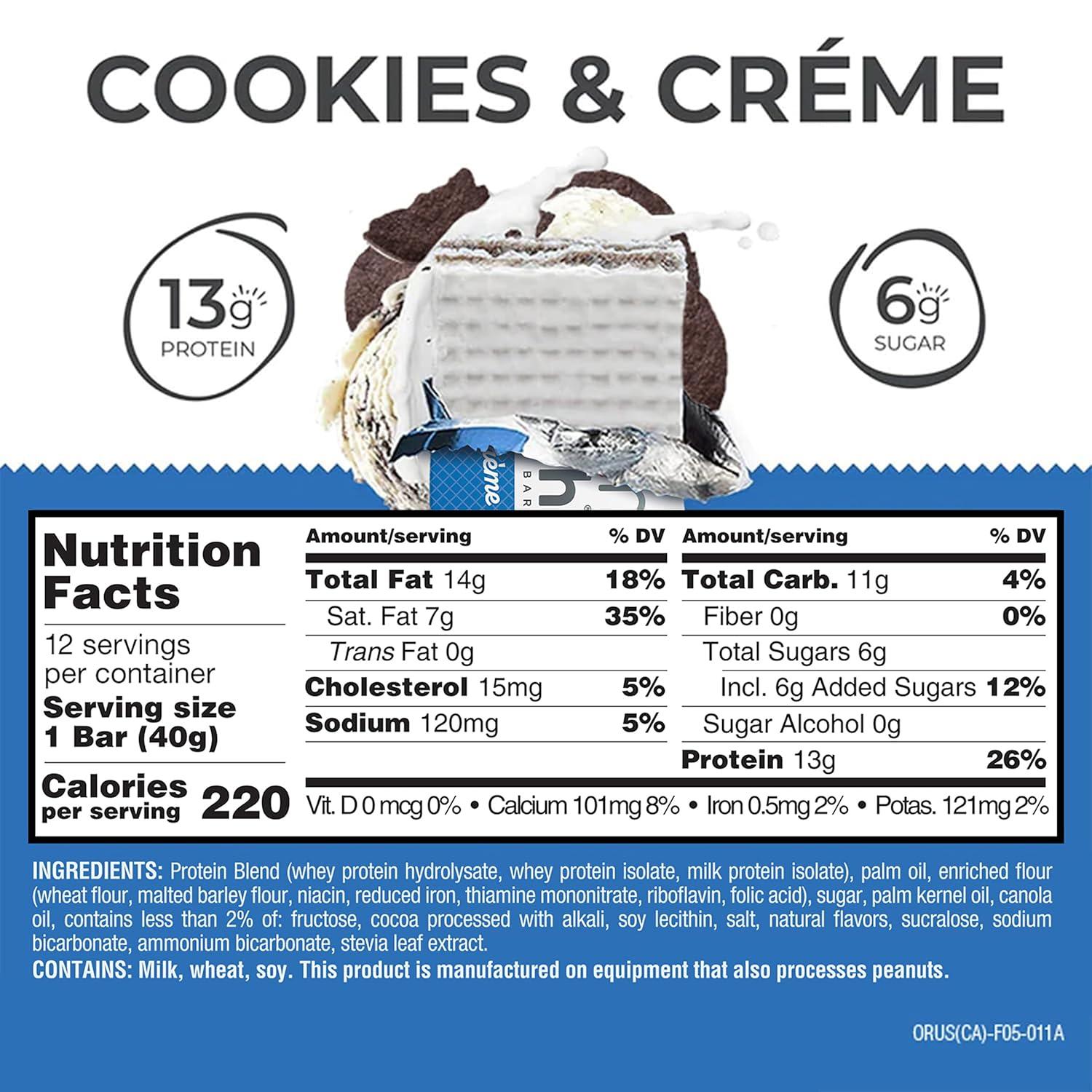image:imagePower Crunch Cinnamon Bars 14oz 12 CountCookies Creme