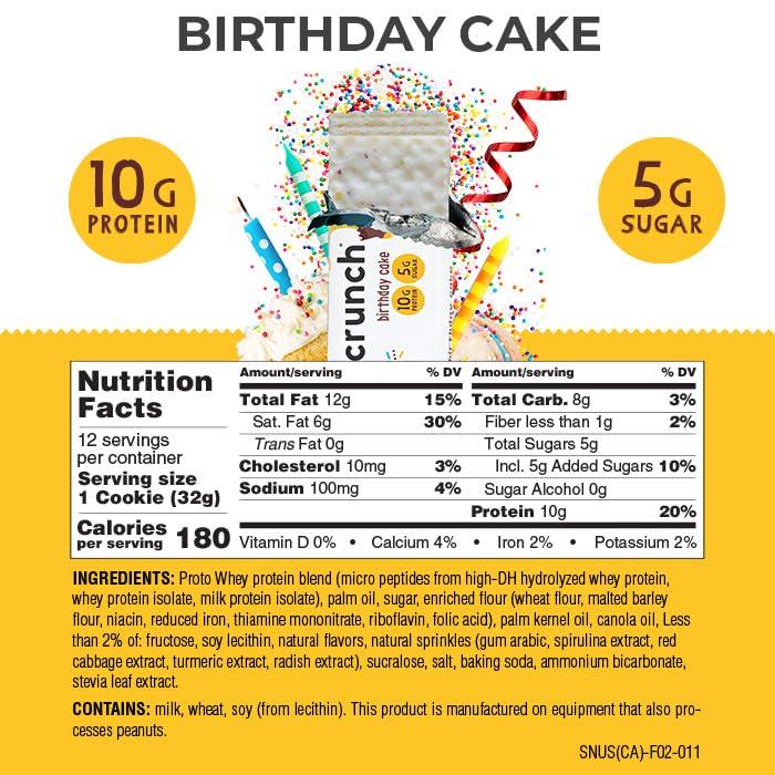 image:imagePower Crunch Kids Protein Wafer Bars High Protein Snacks with Delicious Taste Birthday Cake 113 Ounce 12 CountBirthday Cake
