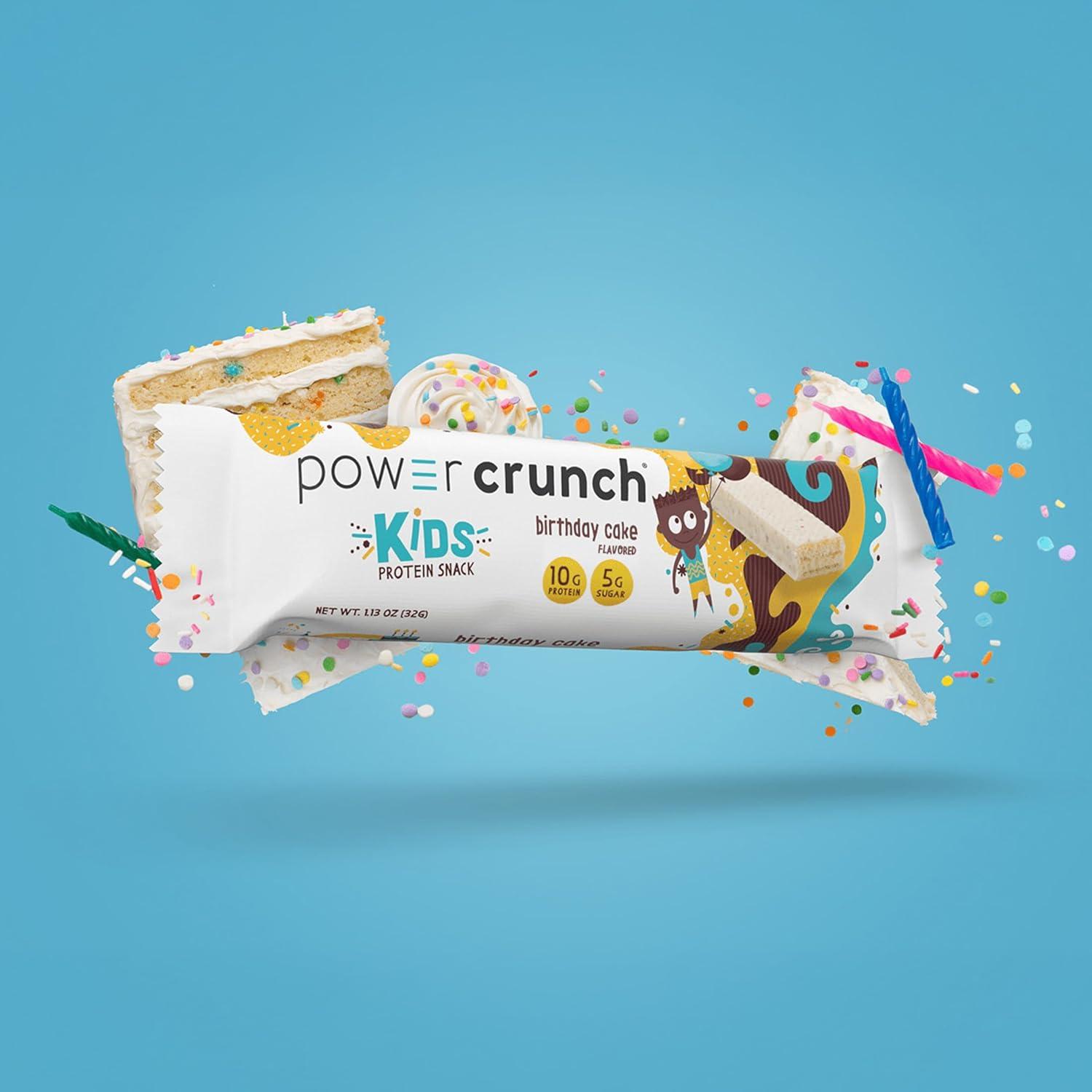 image:imagePower Crunch Kids Protein Wafer Bars High Protein Snacks with Delicious Taste Birthday Cake 113 Ounce 12 CountBirthday Cake