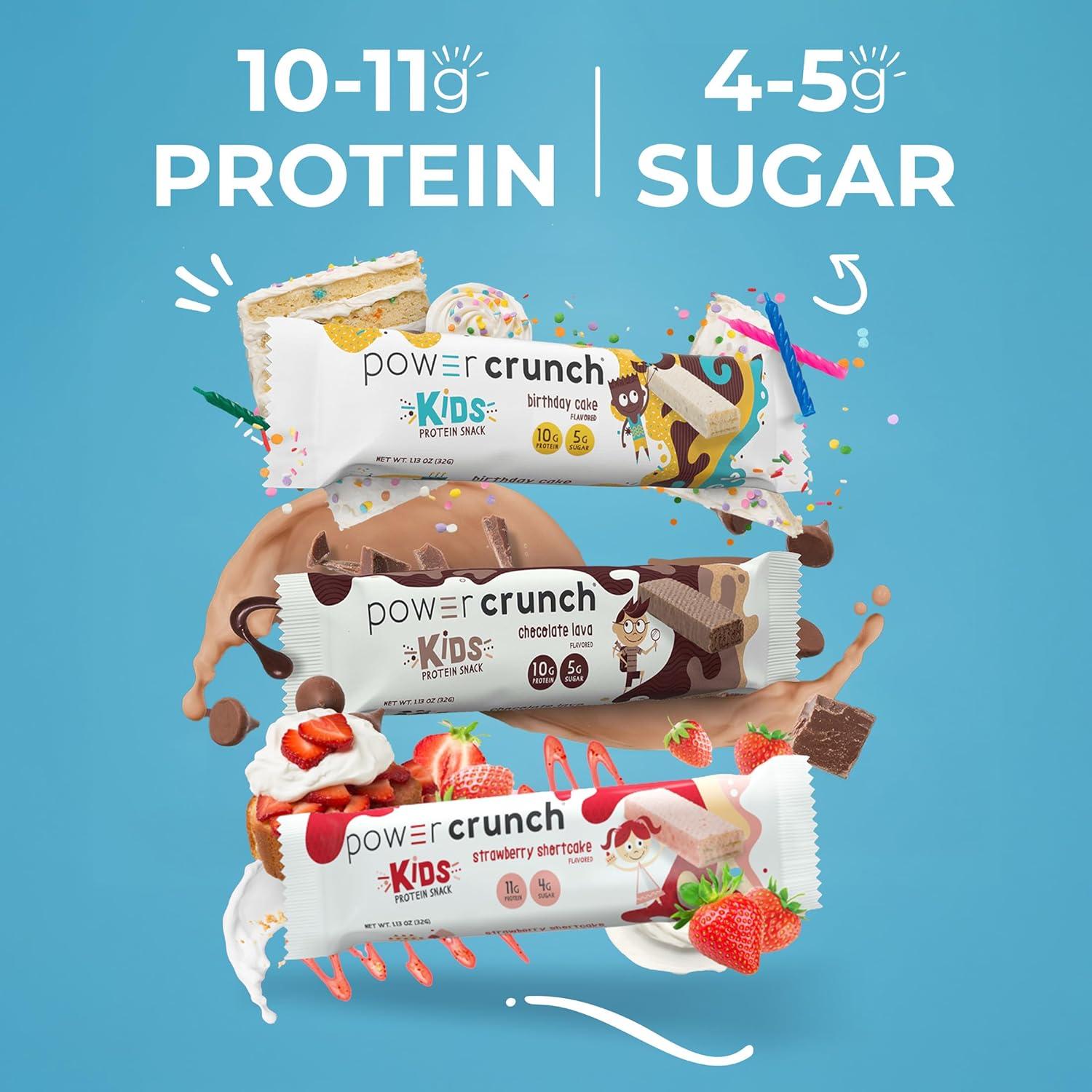 image:imagePower Crunch Kids Protein Wafer Bars High Protein Snacks with Delicious Taste Birthday Cake 113 Ounce 12 CountChocolate