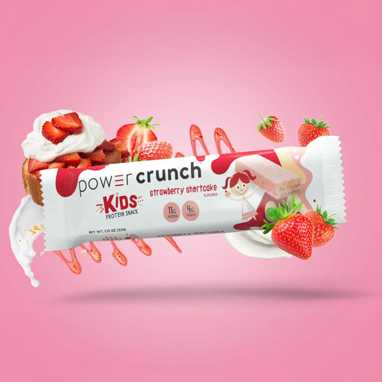 image:imagePower Crunch Kids Protein Wafer Bars High Protein Snacks with Delicious Taste Birthday Cake 113 Ounce 12 CountStrawberry Shortcake