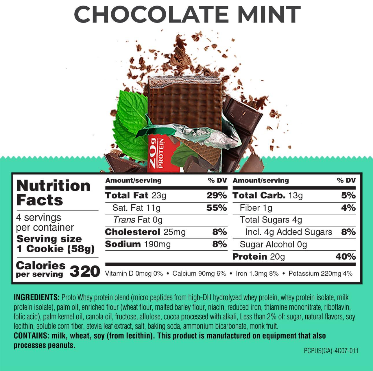 image:imagePower Crunch PRO Protein Wafer Bars High Protein Snacks with Delicious Taste Chocolate Mint 20 Ounce 4 Count