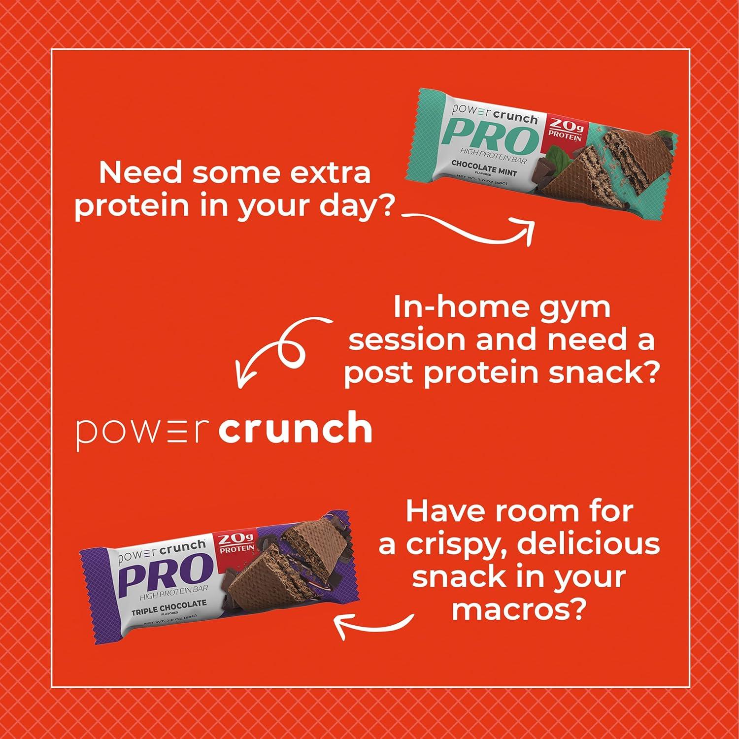 image:imagePower Crunch PRO Protein Wafer Bars Variety Pack in 4 Flavors 20 Ounce Bars 16 Count High Protein
