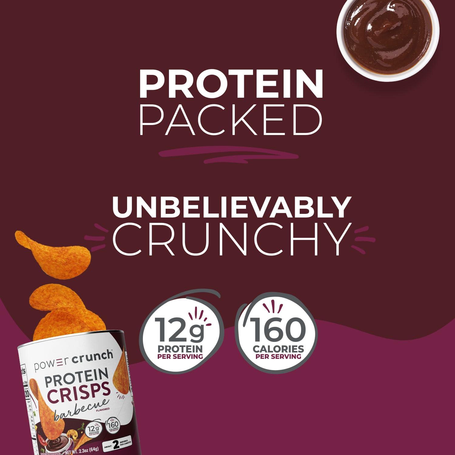 image:imagePower Crunch Protein CRISPS a Potato Style Protein Chip BBQ 12g of protein 105 ounces per serving Pack of 6