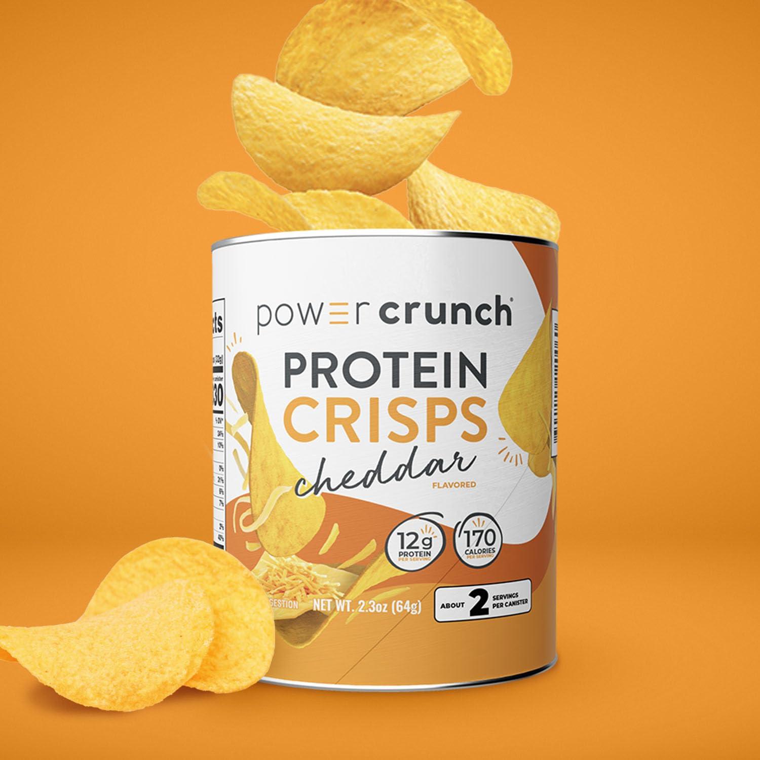 image:imagePower Crunch Protein CRISPS a Potato Style Protein Chip Cheddar 12g of protein 105 ounces per serving Pack of 6