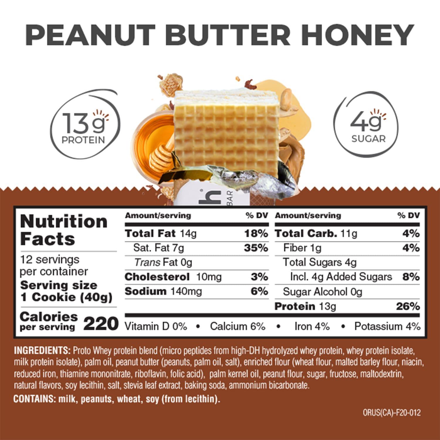 image:imagePower Crunch Protein Wafer Bars High Protein Snacks with Delicious Taste Peanut Butter Honey 14 Ounce 12 Count