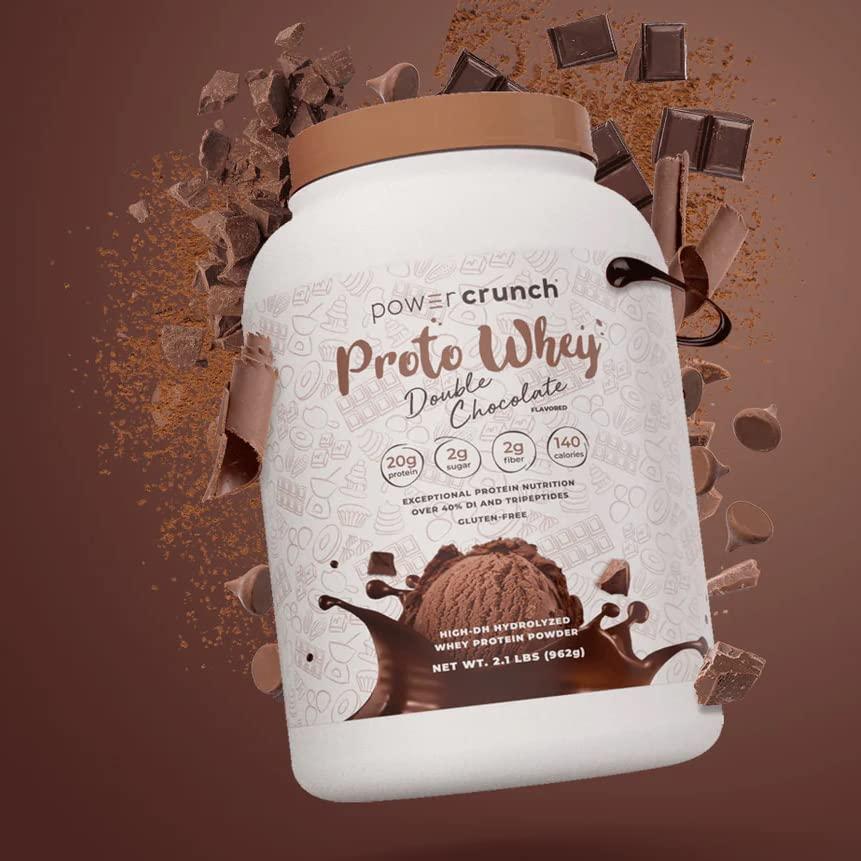image:imagePower Crunch Proto Whey Double Chocolate Protein Powder 20g Protein 26 Servings 1 Container of 21 LBS 962 g