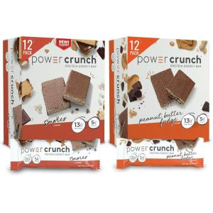 image:imagePower Crunch Protein Bars High Protein Snacks with Delicious Taste Variety Pack Smores amp Peanut Butter Fudge 14 Ounce 24 Count