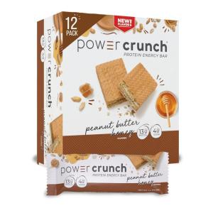 image:imagePower Crunch Protein Wafer Bars High Protein Snacks with Delicious Taste Peanut Butter Honey 14 Ounce 12 Count