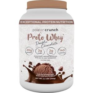 image:imagePower Crunch Proto Whey Double Chocolate Protein Powder 20g Protein 26 Servings 1 Container of 21 LBS 962 g